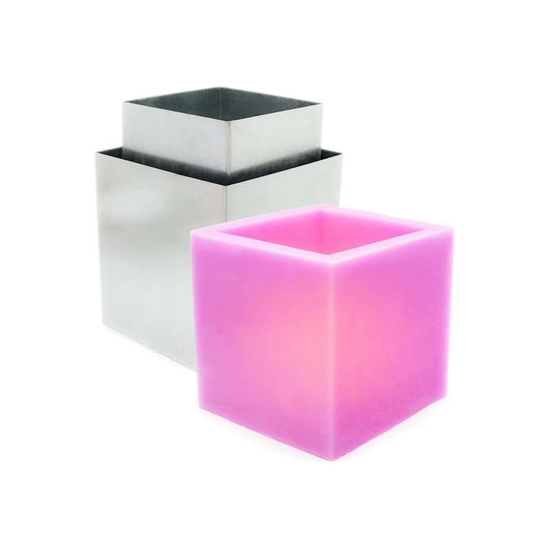 Molde metal quadrado luminarias 15 x 15 cm