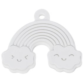 Molde arco-iris e nuvens sorridentes cerâmica perfumada