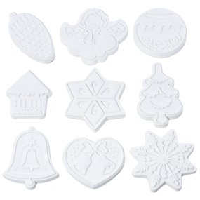 Molde 9 mini figuras de Natal Molde 9 mini figuras de Natal