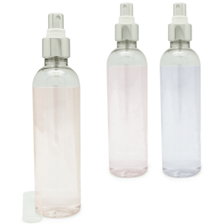 Botella pet alta 250 ml pulverizador plata por mayor - Frascos PET para perfumes de 250 ml. Venta online por mayor. - Envases pe
