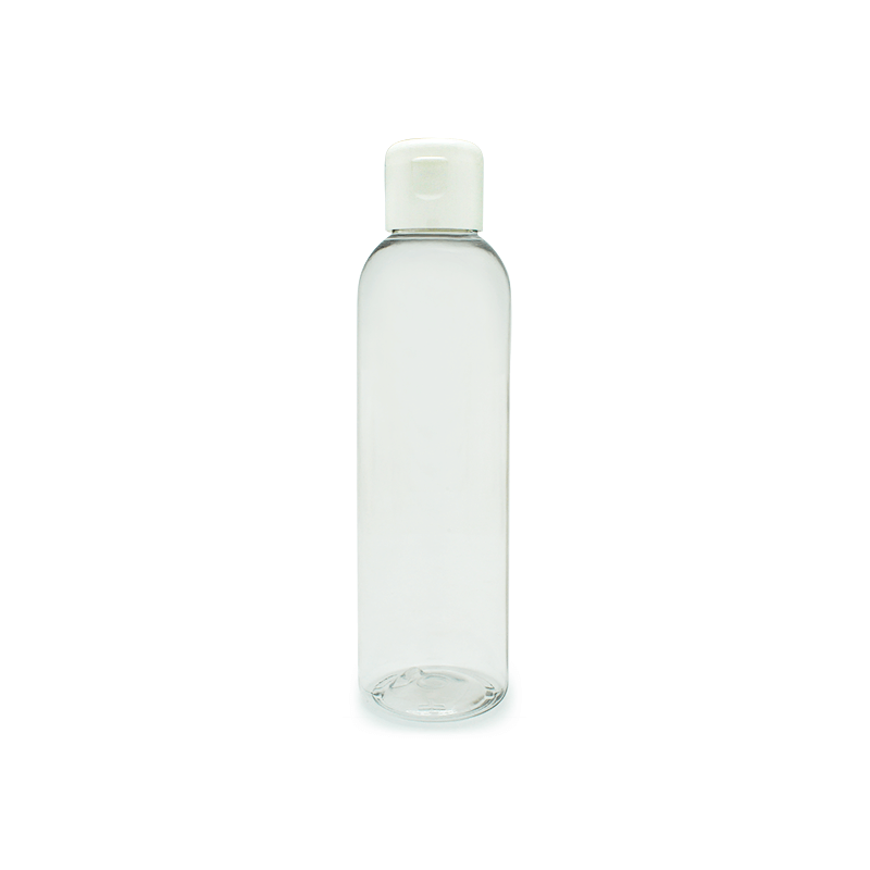 Venta de botella pet alta 250 ml tapon bisagra blanco por mayor