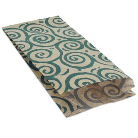Bolsa papel kraft estampado verde Bolsa papel kraft estampado verde