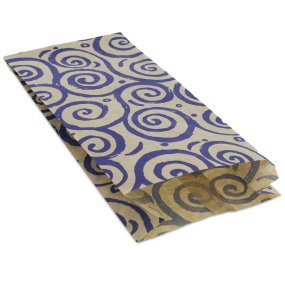 Bolsa papel kraft estampado azul Bolsa papel kraft estampado azul