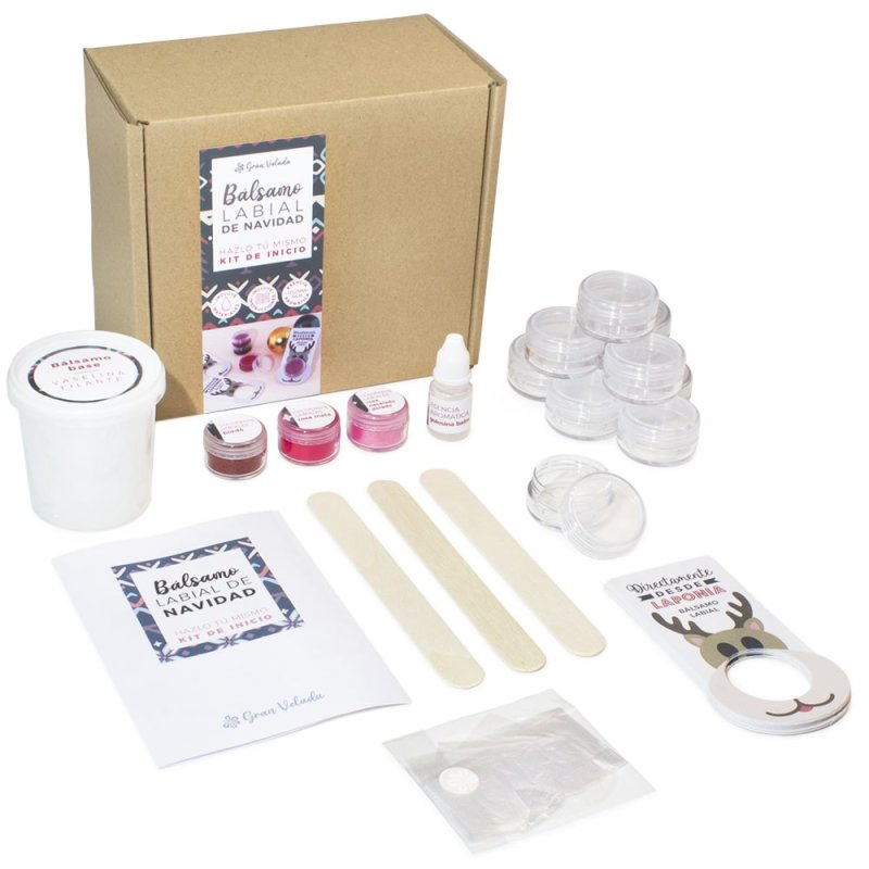 Kit como hacer balsamos labiales de Navidad. Materiales e instrucciones - 2