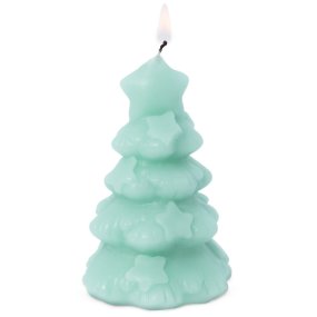 Bougies de Noël moulées épicéa avec des étoiles