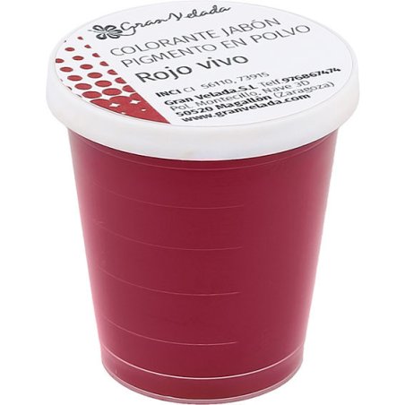 Corante em po sabao vermelho intenso