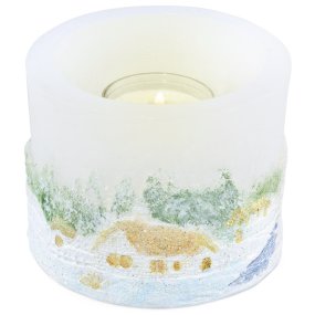 Molde luminaria paisagem de natal