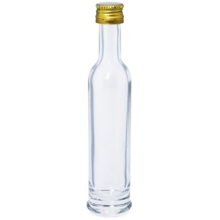 Botella de cristal basica 40 ml tapon dorado