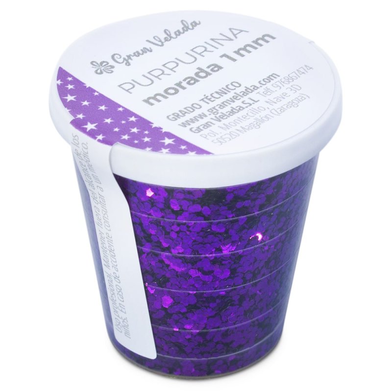 Purpurina roxa 1mm - 2