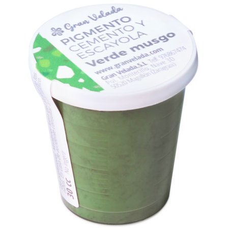 Pigmento verde musgo para cemento y escayola