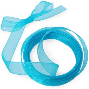Fita de organza turquesa