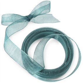 Fita de organza verde salvia