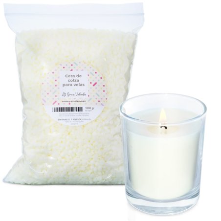 Cire de colza pour bougies en verre