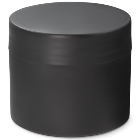 Tarro de plástico negro de 100 ml por mayor