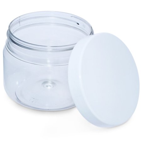 Pots transparents 200 ml couvercle blanc - 2