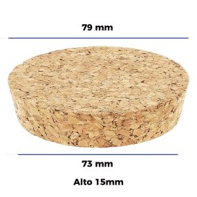 Tampas de cortiça 79 x 73 x 15 mm