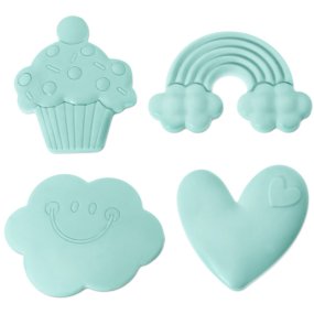 Molde nuvem, arco-iris, coração e cupcake Molde nuvem, arco-iris, coração e cupcake