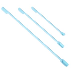 Conjunto de 3 mini espátulas e colheres de chá de silicone