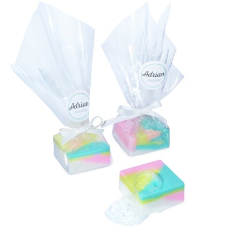 Kit como fazer sabonetes multicoloridos para detalhes. Materiales e instruções - 1