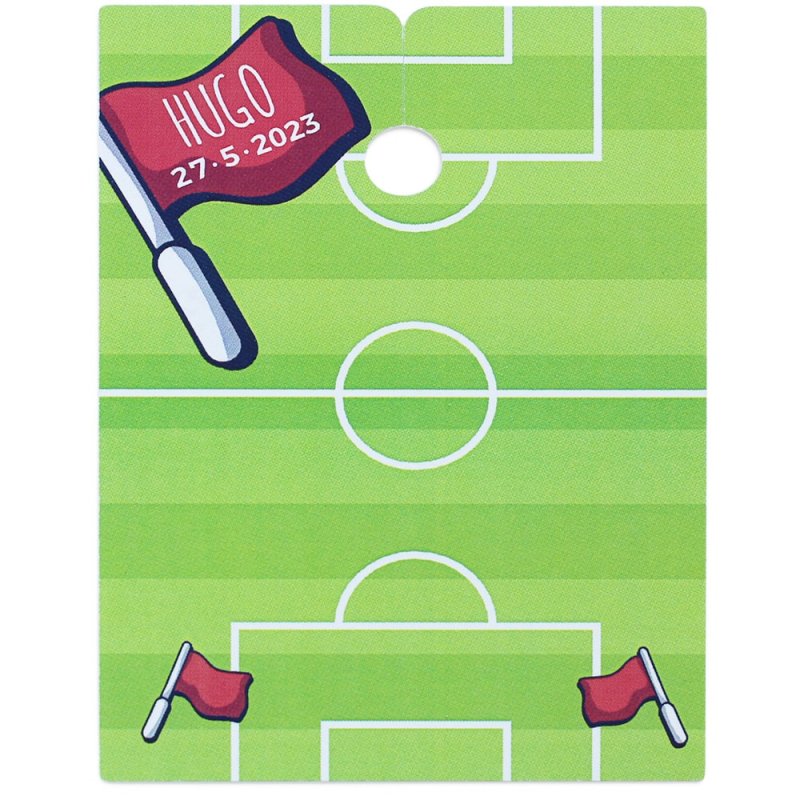 Carton campo de futbol pequeño para detalles personalizado