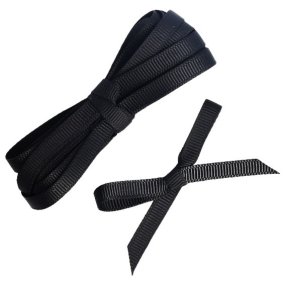 Cinta grosgrain negra de 1 cm Cinta grosgrain negra de 1 cm