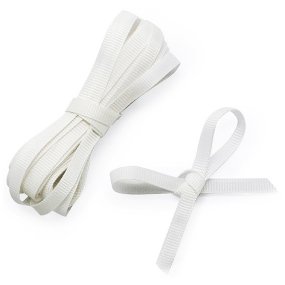Cinta grosgrain blanca de 1 cm Cinta grosgrain blanca de 1 cm