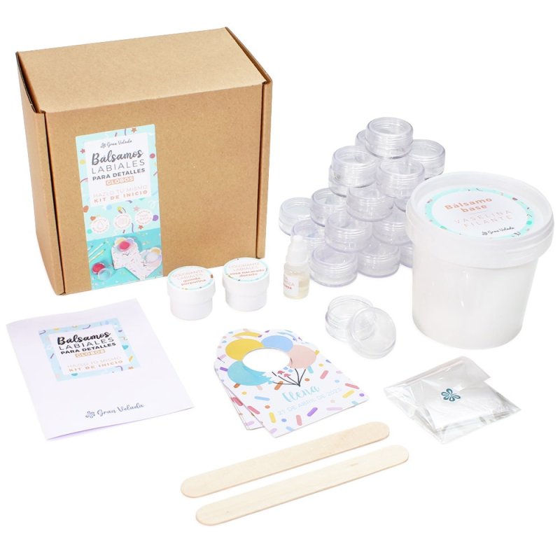 Kit como hacer balsamos labiales para detalles modelo globos. Materiales e instrucciones - 2