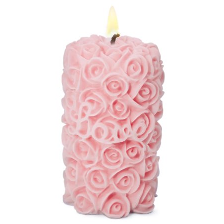 Molde vela tallada con rosas - 2