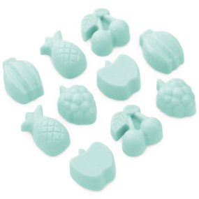 Molde silicone 10 mini frutas Molde silicone 10 mini frutas