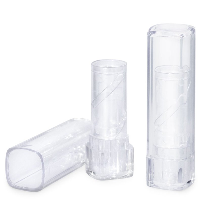 Envase transparente para barra de labios