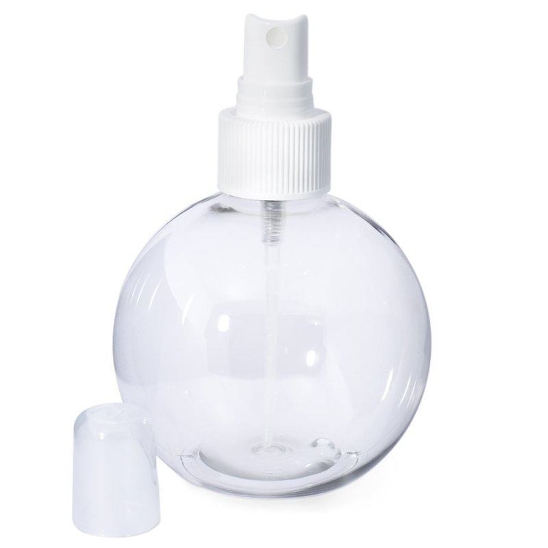 Garrafa PET sphere 250 ml com pulverizador branco - 1