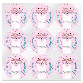 Pegatinas personalizadas llama redondas pequeñas Pegatinas personalizadas llama redondas pequeñas