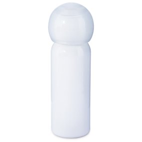 Botella 15 ml PET blanca tapon bola blanco Botella 15 ml PET blanca tapon bola blanco