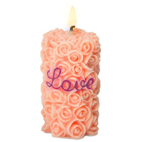 Molde vela tallada con rosas - 1
