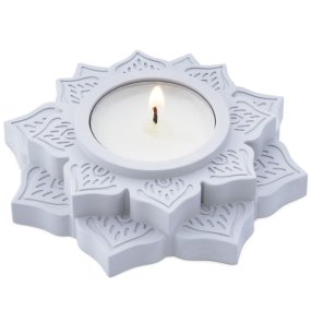 Molde porta-velas lotus esculpido Molde porta-velas lotus esculpido