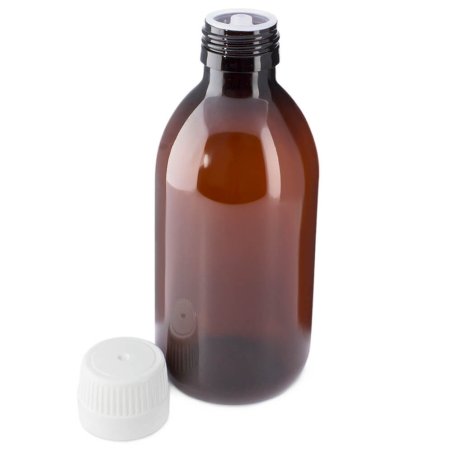 Bouteille en plastique ambré 250 ml bouchon d’obturateur joint compte-gouttes - 1