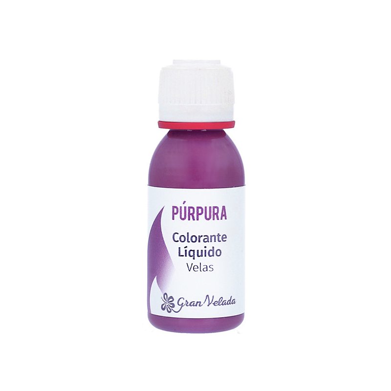Bougies violettes à colorant liquide