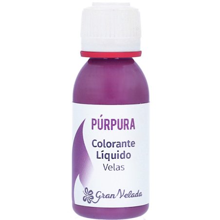 Bougies violettes à colorant liquide