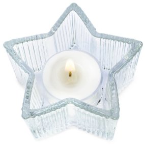 Bougeoir star en verre