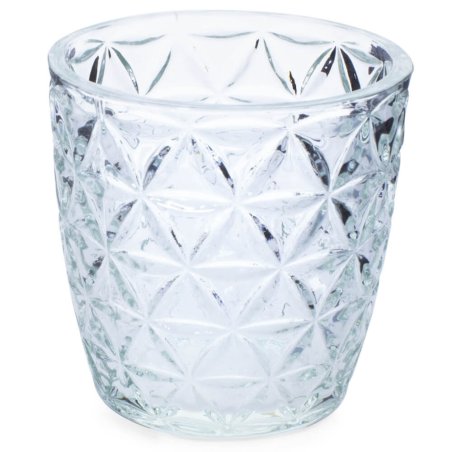 Pack de 3 copos pequenos de cristal decorados para velas - 2