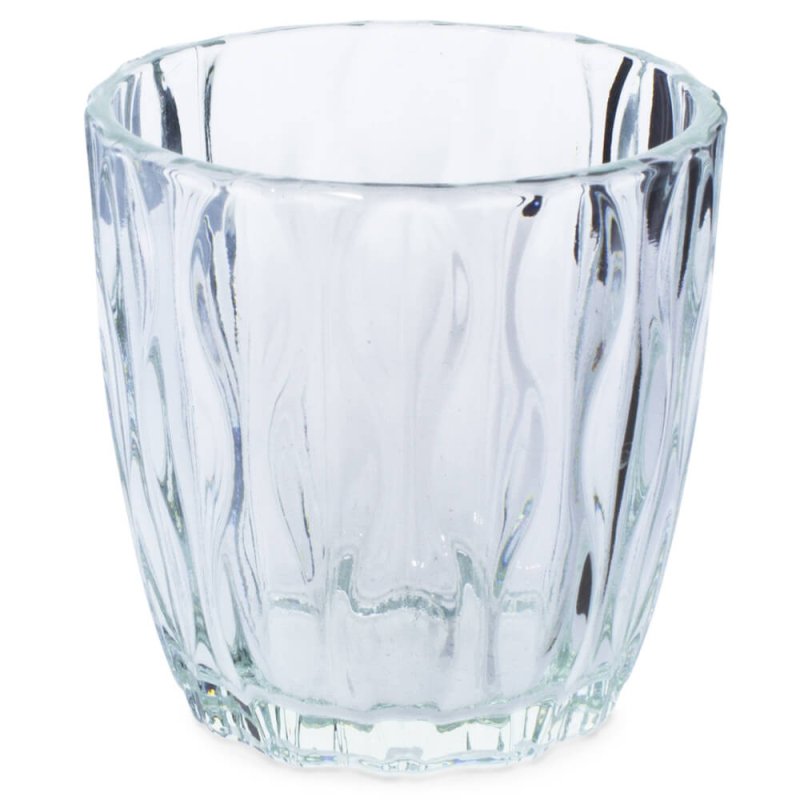 Pack de 3 copos pequenos de cristal decorados para velas - 4