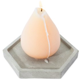Molde plato hexagonal base para velas Molde plato hexagonal base para velas