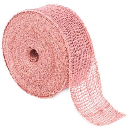 Ruban de jute rose - 1