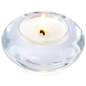 Bougeoir arrondi en verre