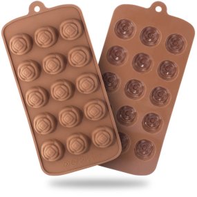 Molde silicona 15 rositas Molde silicona 15 rositas
