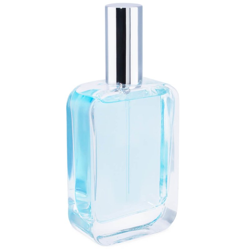 Frasco perfume 100 ml rectangular pulverizador plata