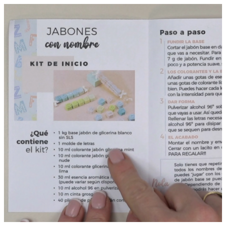 Kit como hacer jabon con nombre. Materiales e instrucciones - Kit jabon con nombre para hacerlos fácilmente en casa. ¡Todo inclu