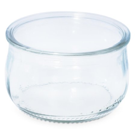 Vaso de yogur de cristal