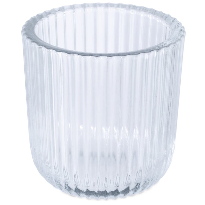 Pack de 3 vasos de cristal grandes basic para velas