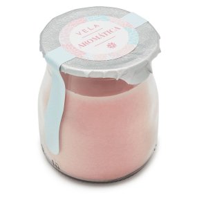 Adesivos florais para velas em copo